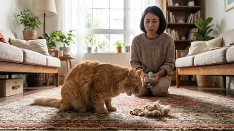 Por qué los gatos vomitan: bolas de pelo frente a algo grave