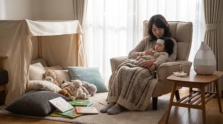 居心地のいいコーナー：お子さまが病気の日を安心して過ごすためのシンプルな方法