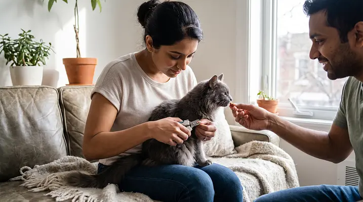 Cómo cortar las uñas de tu gato sin luchar